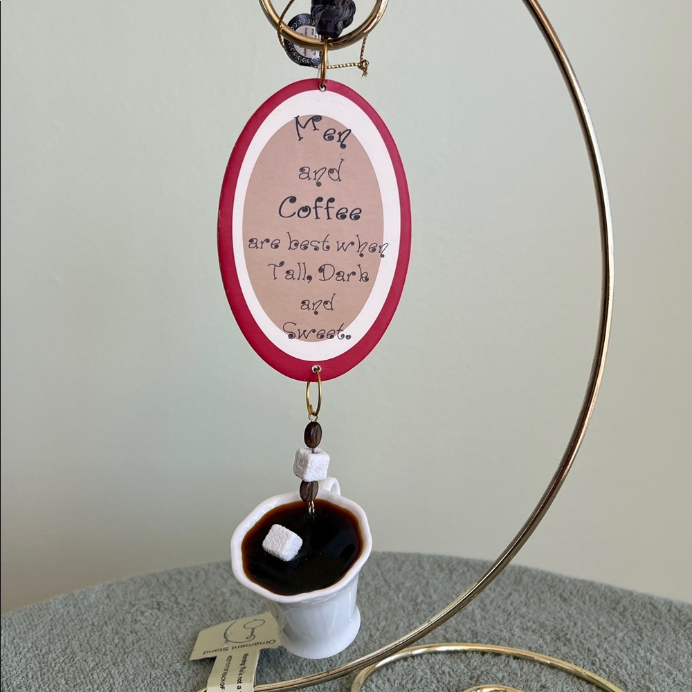Coffee Themed Ornament with Mug Charm - Picture 7 of 10